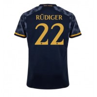Real Madrid Antonio Rudiger #22 Bortedrakt 2023-24 Kortermet
